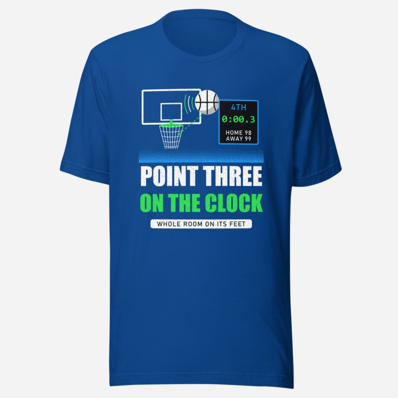 RealTimeFam Point Three On The Clock Fan Zone Tee in True Royal