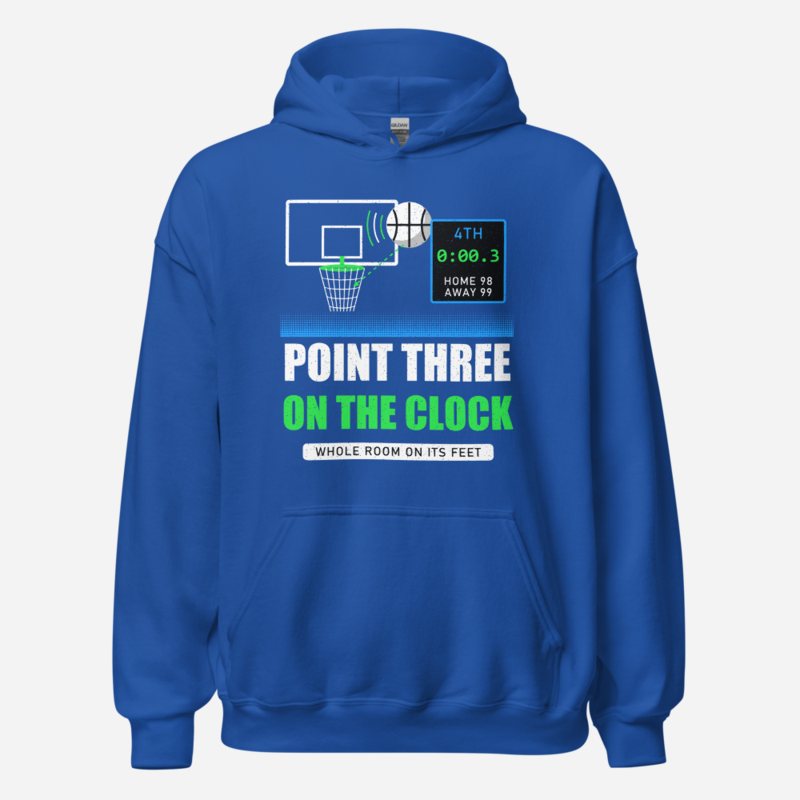 RealTimeFam Point Three On The Clock Fan Zone Hoodie in Royal