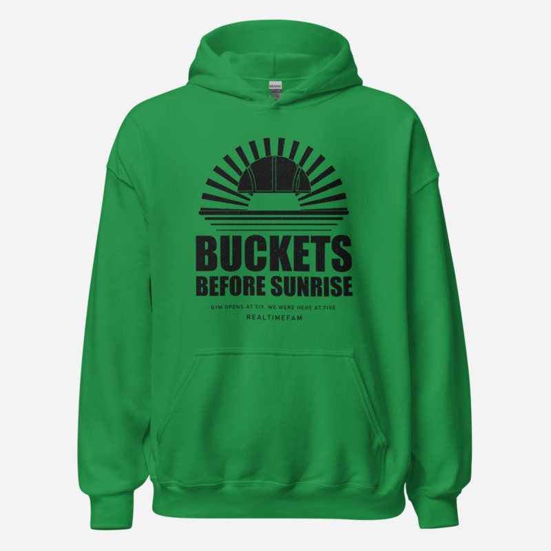 RealTimeFam Buckets Before Sunrise Fan Zone Hoodie in Irish Green