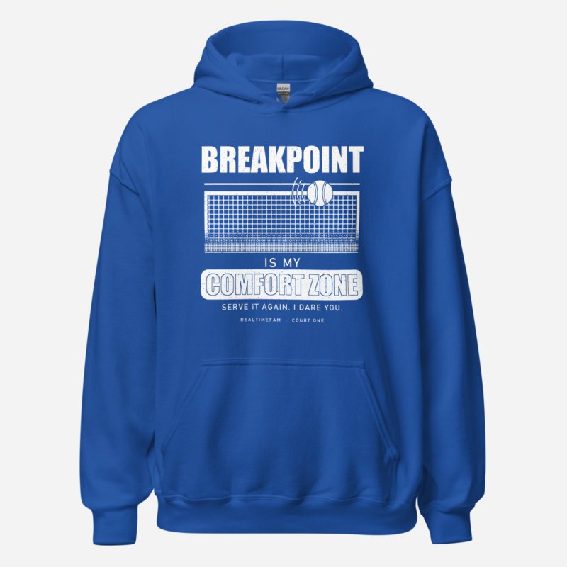 RealTimeFam Breakpoint Comfort Zone Fan Zone Hoodie in Royal