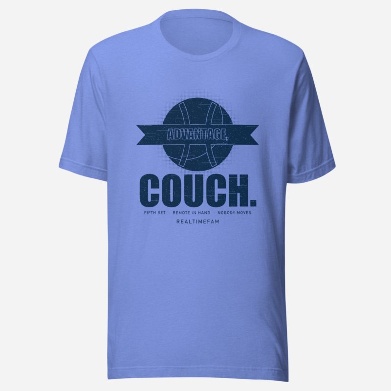 RealTimeFam Advantage Couch Fan Zone Tee Heather Columbia Blue