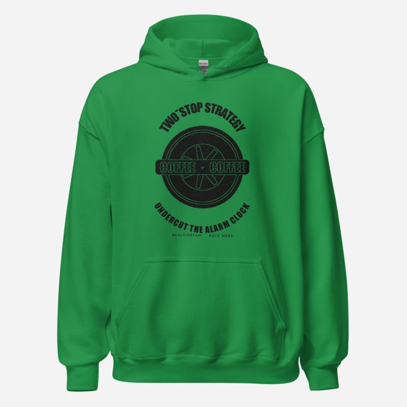 RealTimeFam Two-Stop Strategy Fan Zone Hoodie in Irish Green