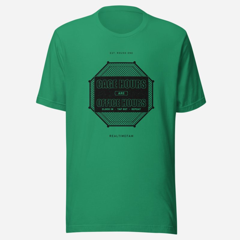 RealTimeFam Cage Hours Office Hours Fan Zone Tee Kelly