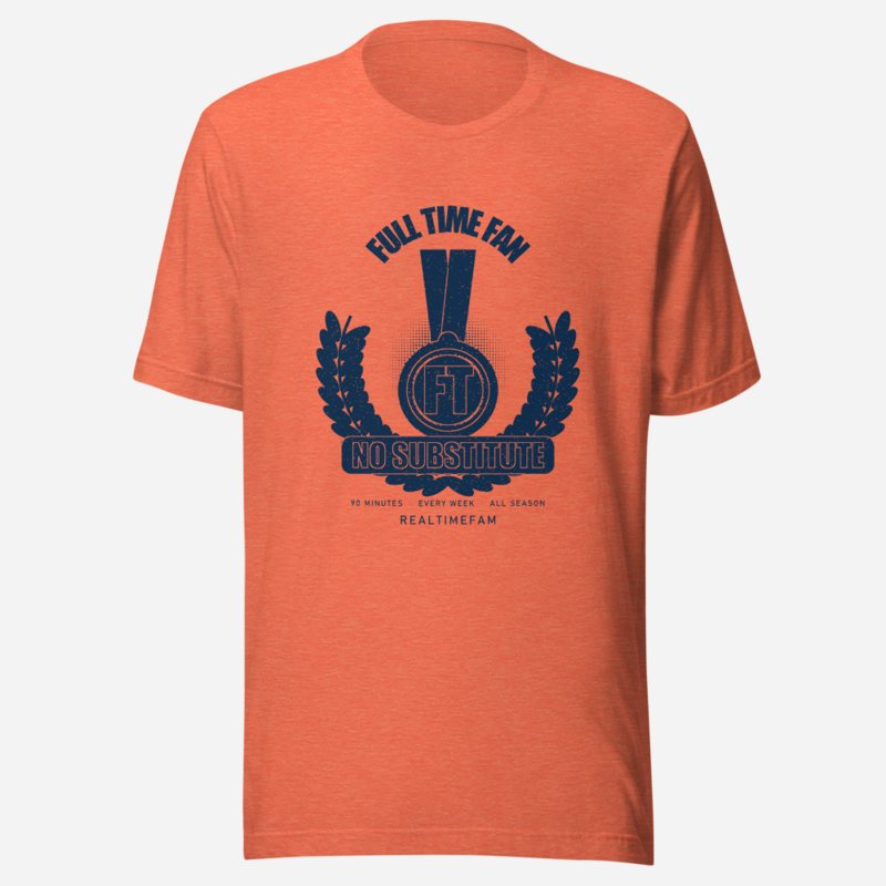 RealTimeFam Full Time Fan Fan Zone Tee in Heather Orange