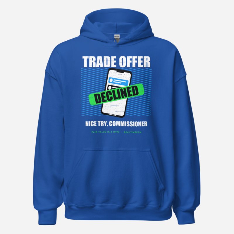 RealTimeFam Trade Offer Declined Fan Zone Hoodie in Royal