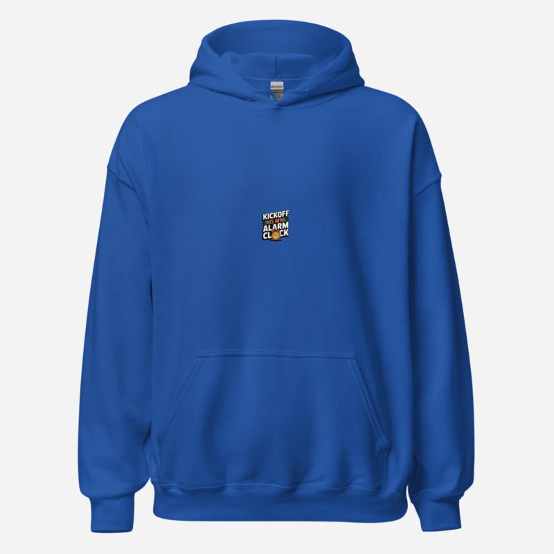 RealTimeFam Kickoff Is My Alarm Clock Hoodie Royal