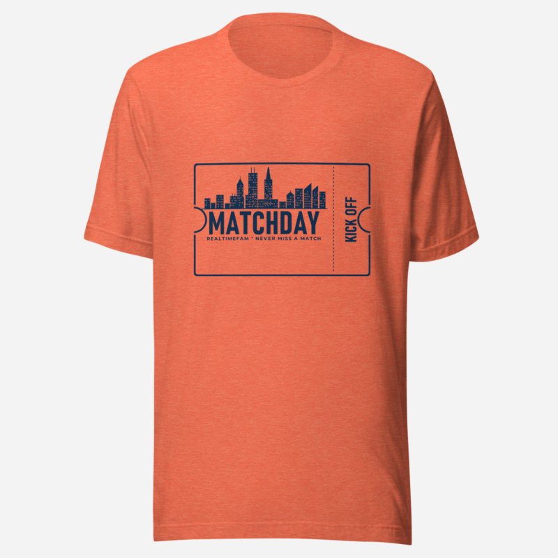 RealTimeFam Matchday Ticket Tee in Heather Orange