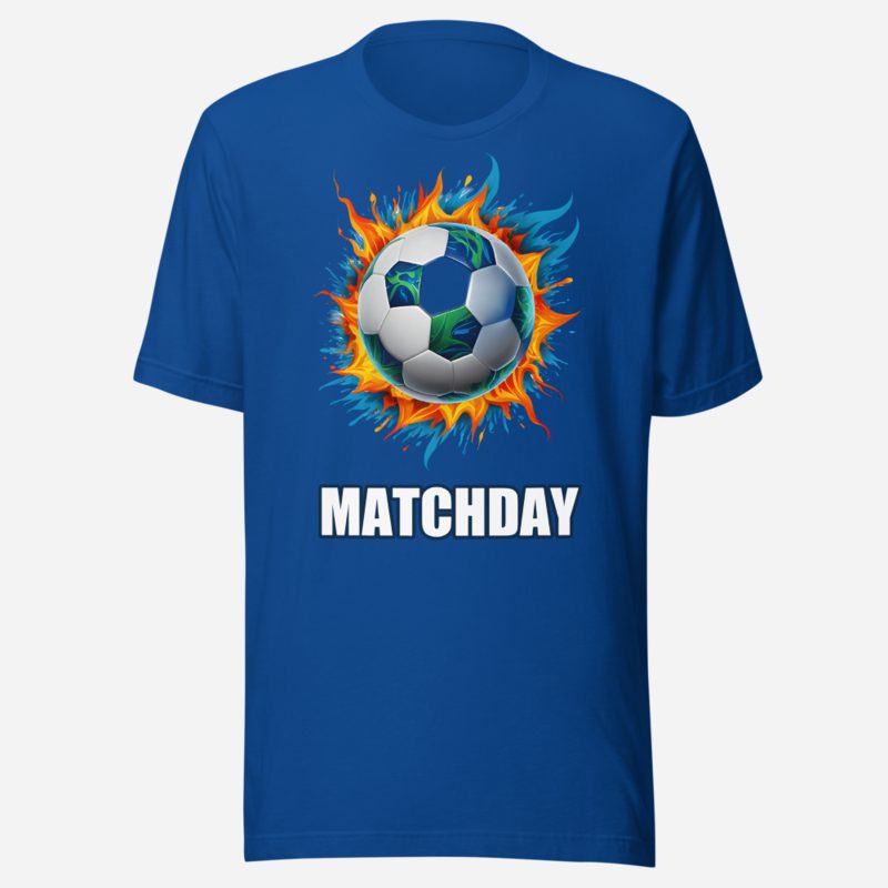 RealTimeFam Matchday Ball Fire Tee in True Royal