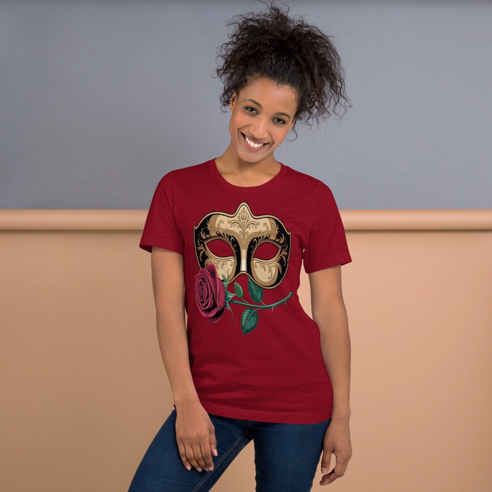 Tranquilo Salsa Mask And Rose Tee Front