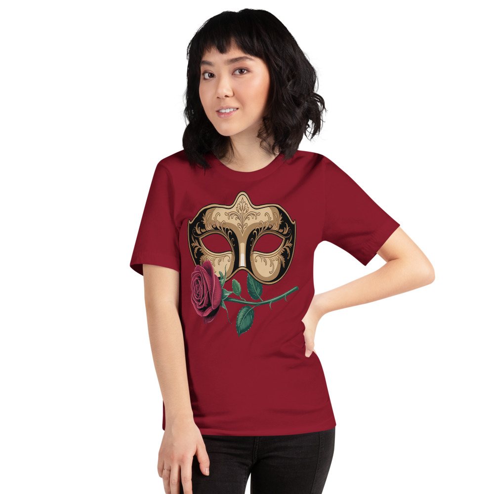 Tranquilo Salsa Mask And Rose Tee Front