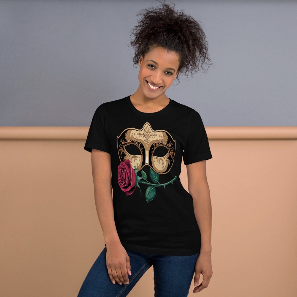 Tranquilo Salsa Mask And Rose Tee Front