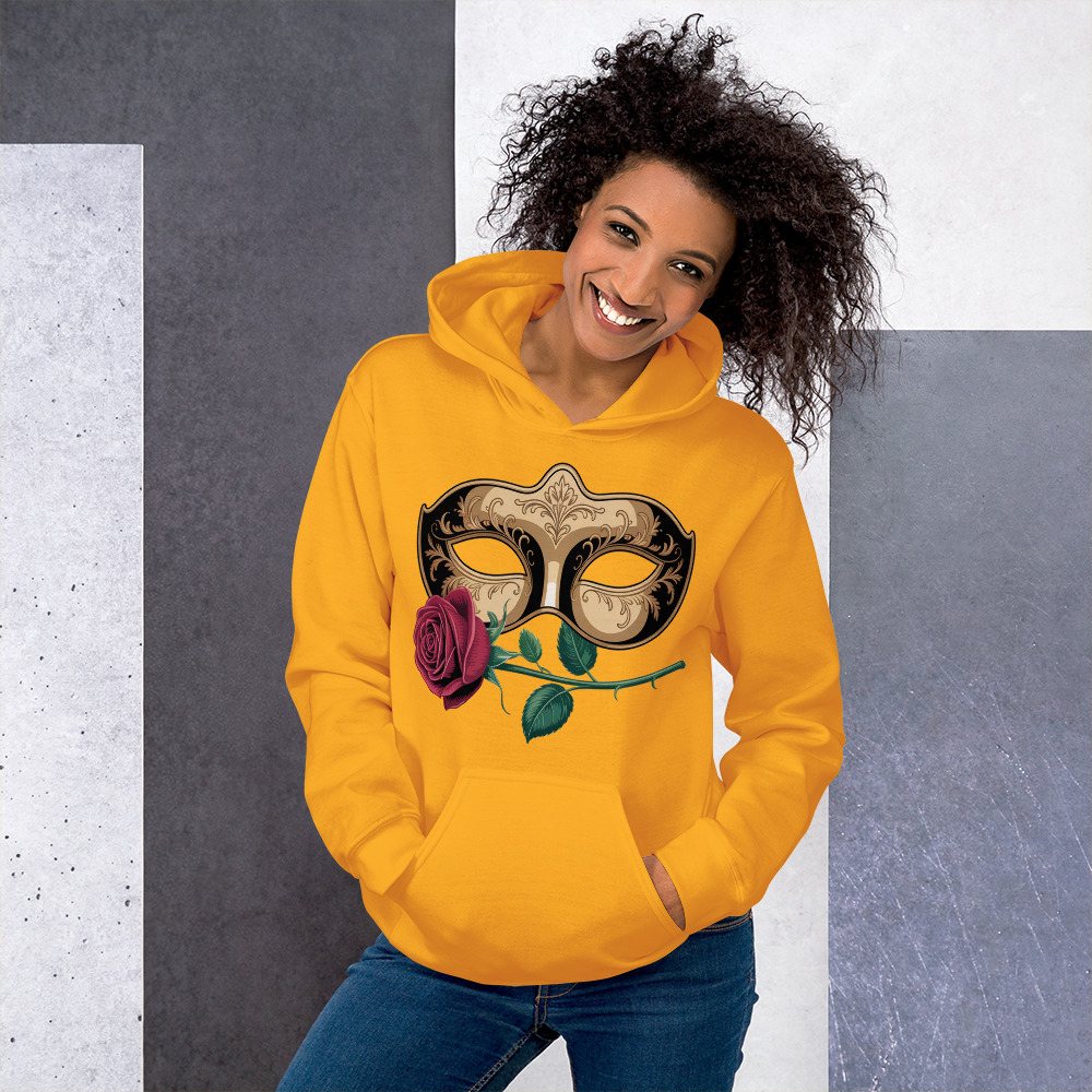 Tranquilo Salsa Mask And Rose Hoodie