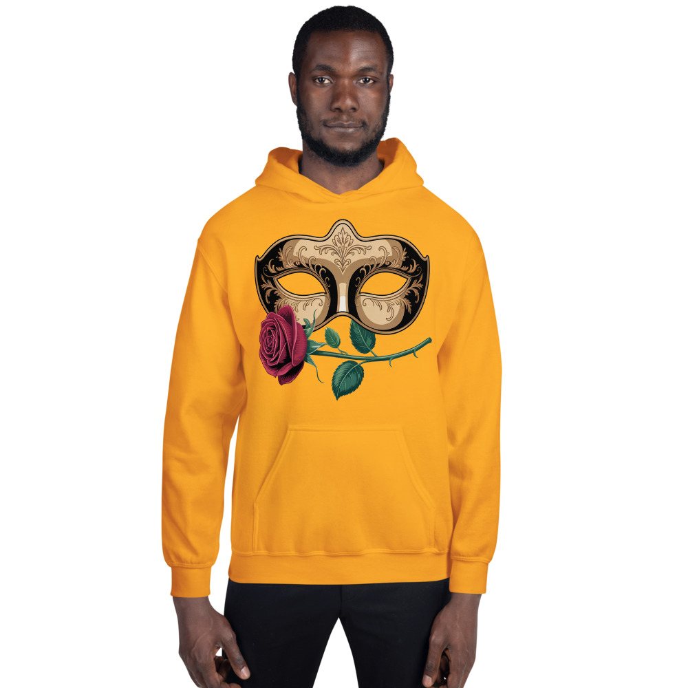 Tranquilo Salsa Mask And Rose Hoodie Front