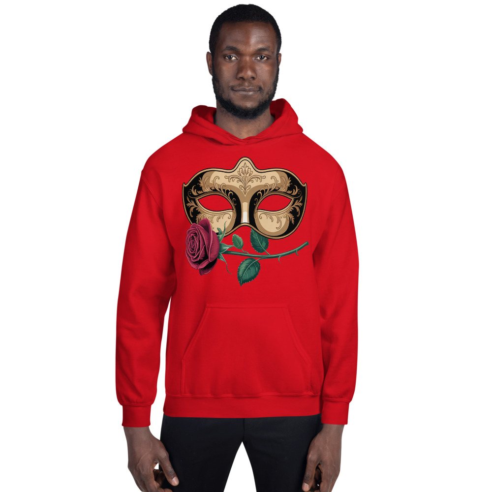 Tranquilo Salsa Mask And Rose Hoodie Front