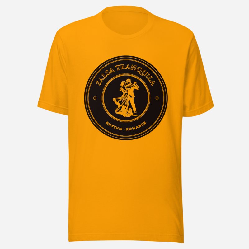 Salsa Tranquila Masked Dancer Crest Tee in Gold