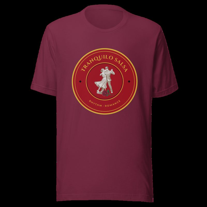 Tranquilo Salsa Masked Dancer Crest Tee Maroon