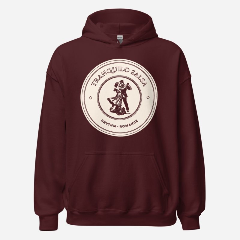 Salsa Tranquila Masked Dancer Crest Hoodie Maroon
