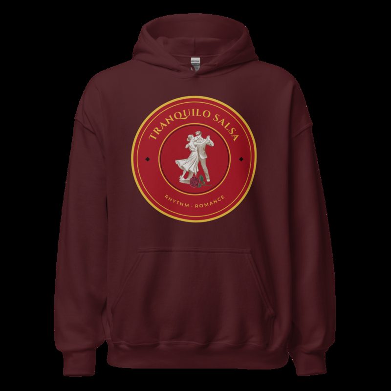 Tranquilo Salsa Masked Dancer Crest Hoodie Maroon