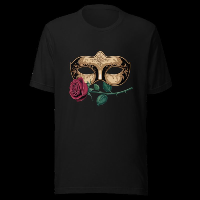 Tranquilo Salsa Mask And Rose Tee Black