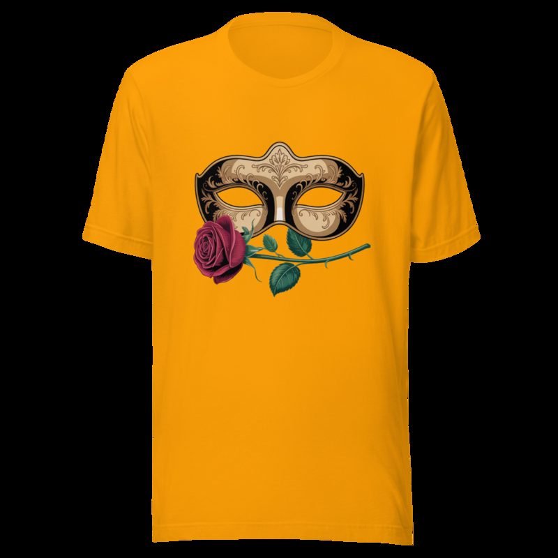 Tranquilo Salsa Mask And Rose Tee Gold