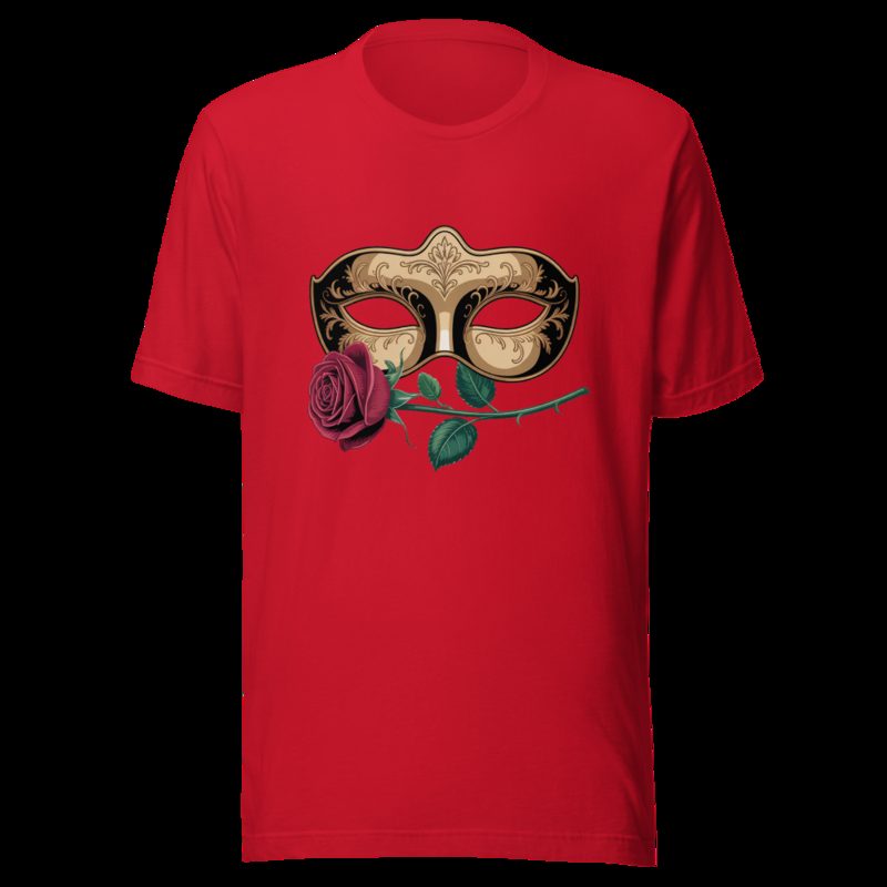 Tranquilo Salsa Mask And Rose Tee Red