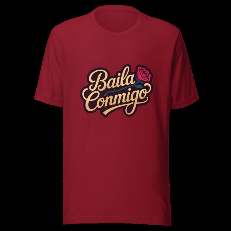 Tranquilo Salsa Baila Conmigo Tee Cardinal