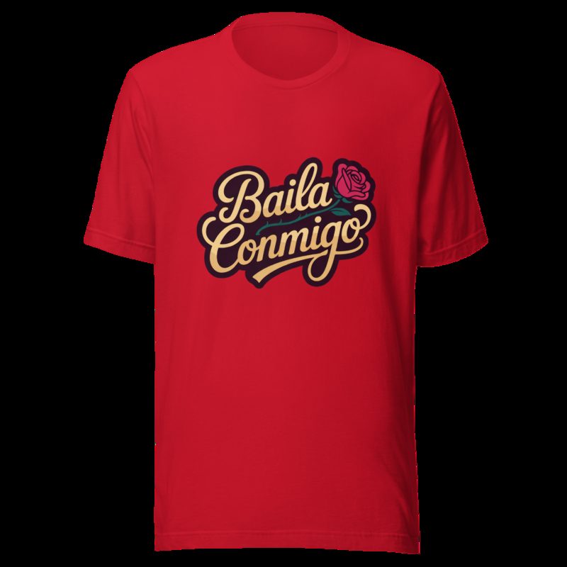Tranquilo Salsa Baila Conmigo Tee Red