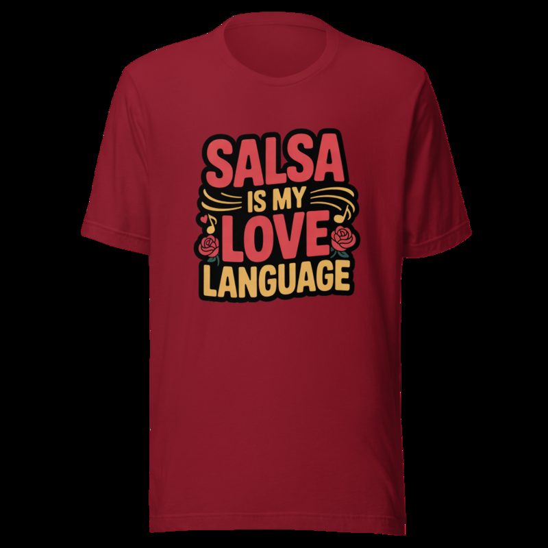 Tranquilo Salsa Love Language Tee Cardinal