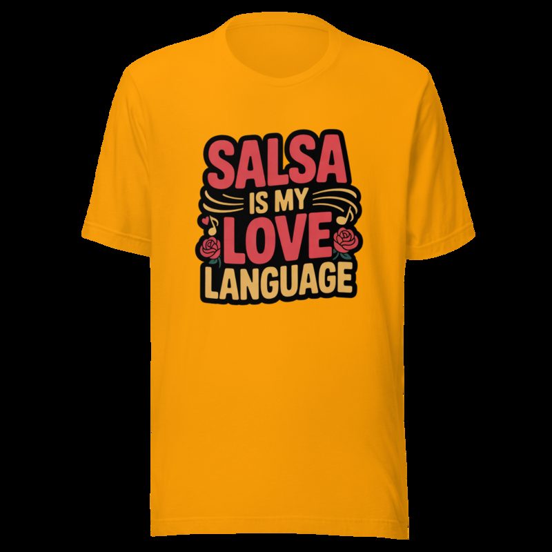 Tranquilo Salsa Love Language Tee Gold