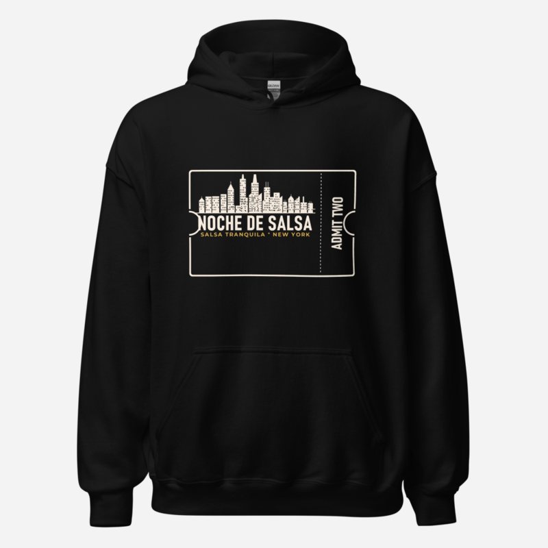Salsa Tranquila Noche De Salsa Ticket Hoodie Black