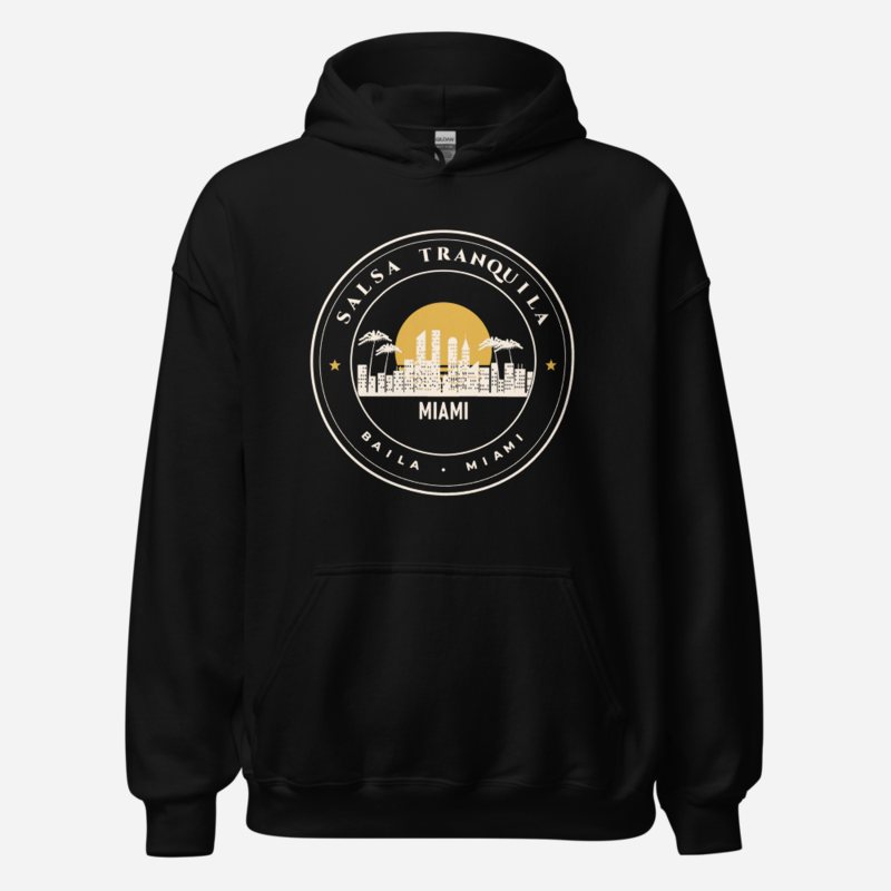 Salsa Tranquila Miami Crest Hoodie in Black