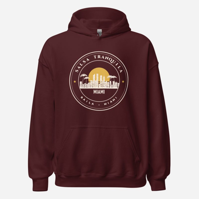 Salsa Tranquila Miami Crest Hoodie Maroon