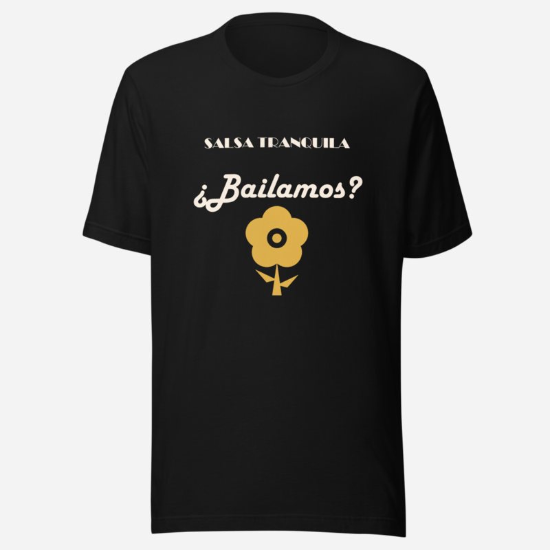 Salsa Tranquila Bailamos Rose Tee in Black
