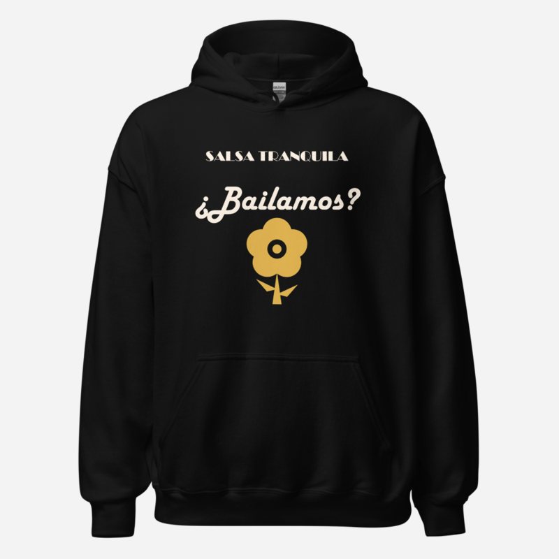 Salsa Tranquila Bailamos Rose Hoodie in Black