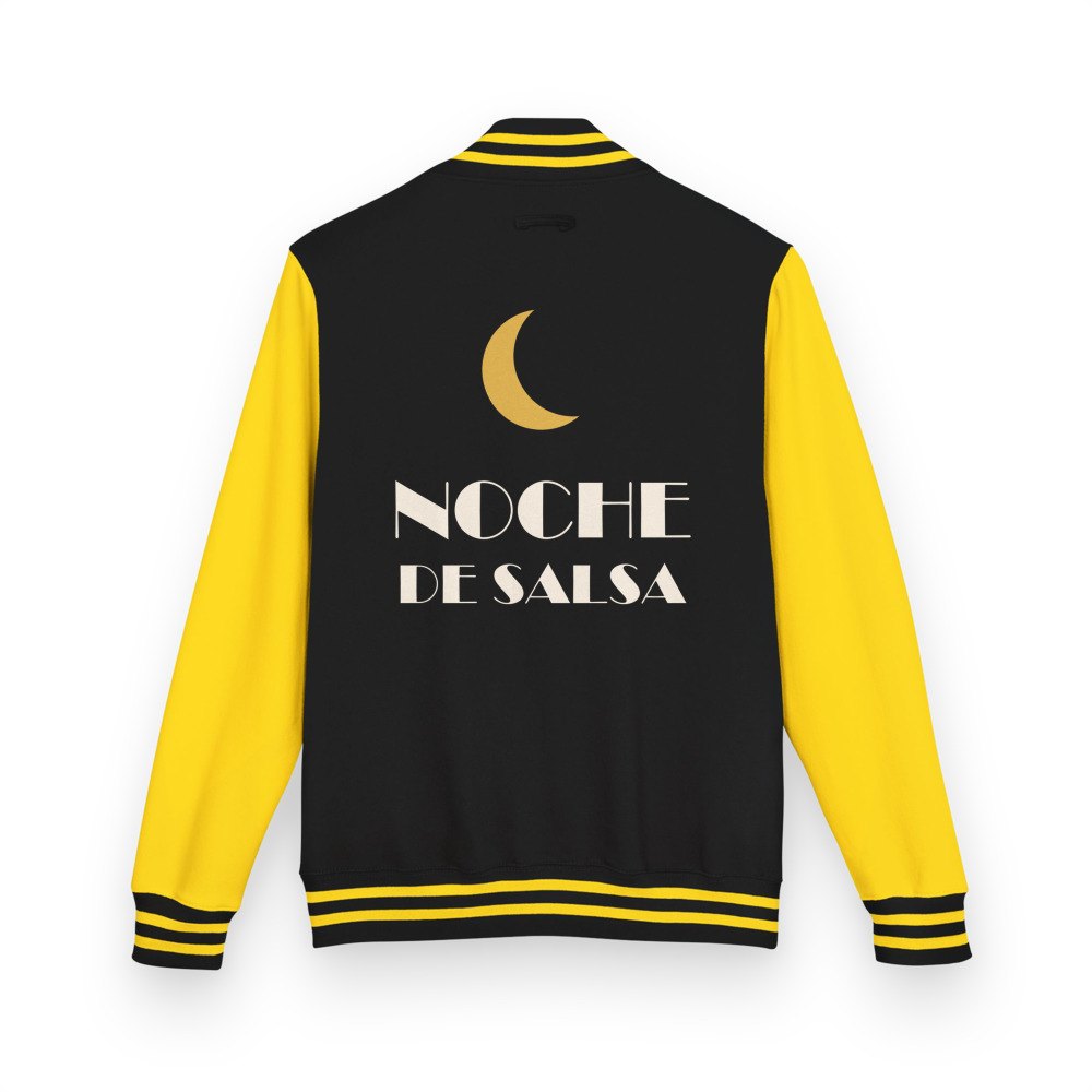 Salsa Tranquila Noche De Salsa Varsity Jacket Jet Black/Sun Yellow