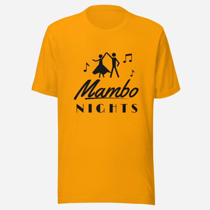 Salsa Tranquila Mambo Nights Tee Gold
