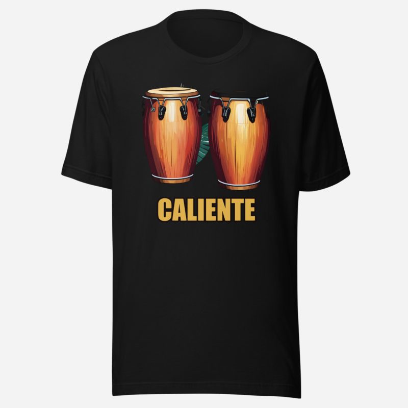 Salsa Tranquila Caliente Congas Tee in Black