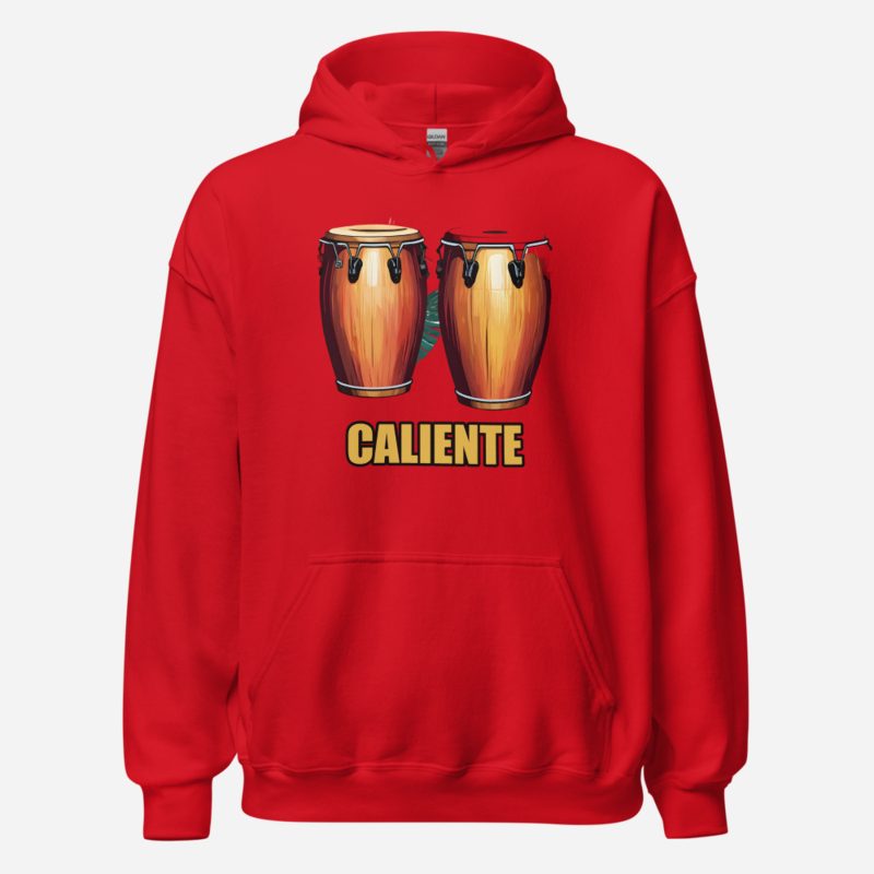 Salsa Tranquila Caliente Congas Hoodie in Red
