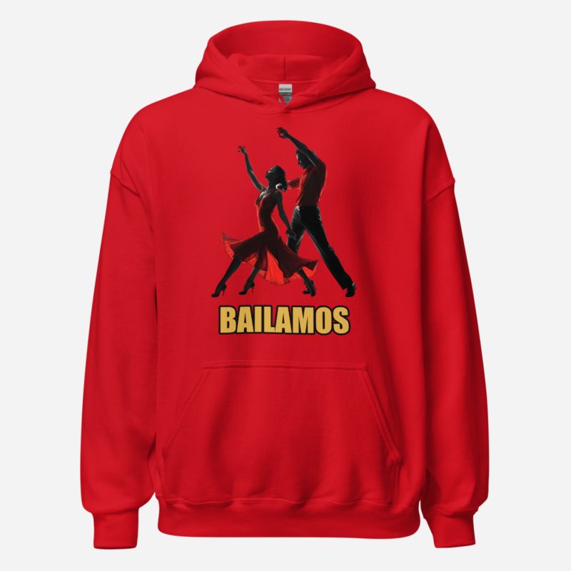 Salsa Tranquila Bailamos Dancers Hoodie in Red