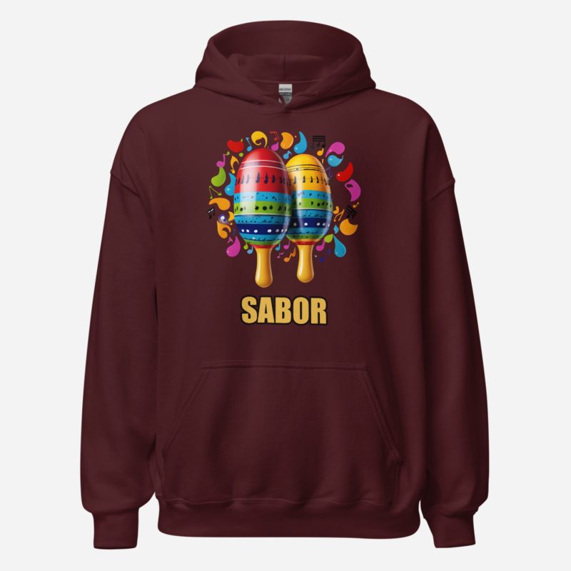 Salsa Tranquila Sabor Maracas Hoodie Maroon