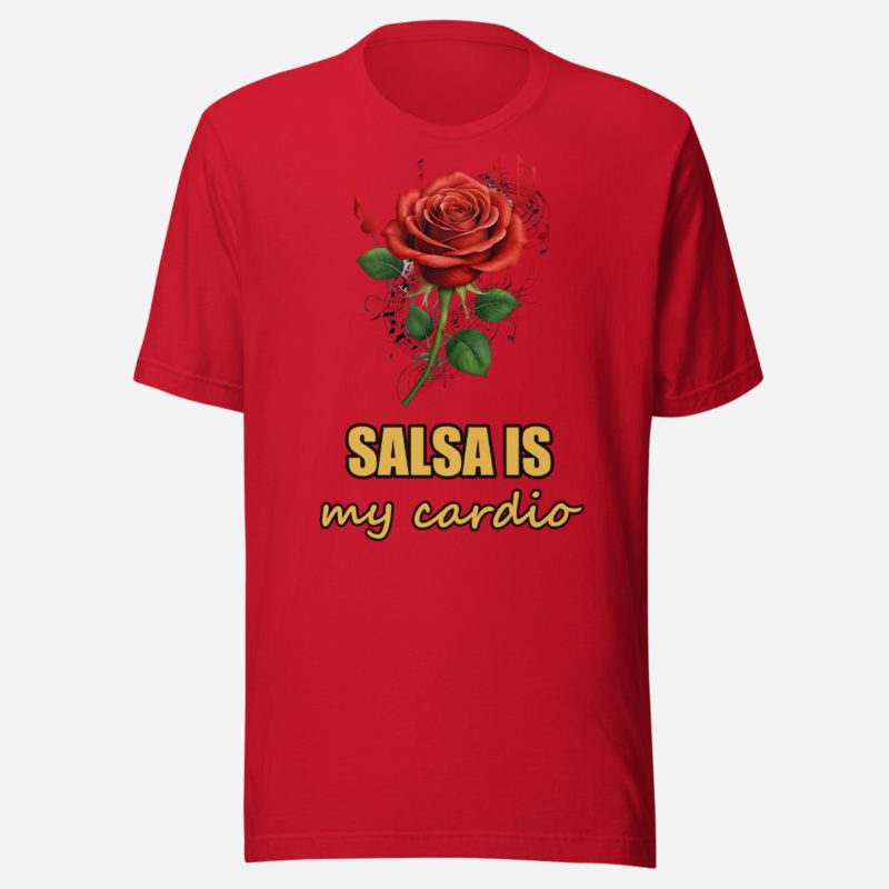 Salsa Tranquila Salsa Is My Cardio Rose Tee in Red