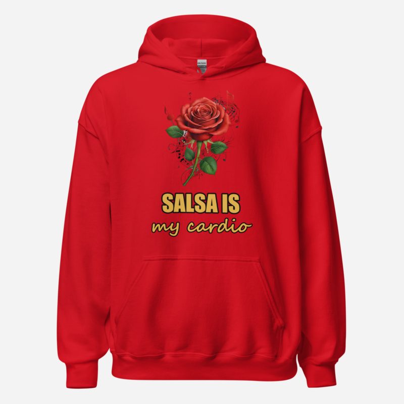 Salsa Tranquila Salsa Is My Cardio Rose Hoodie Red
