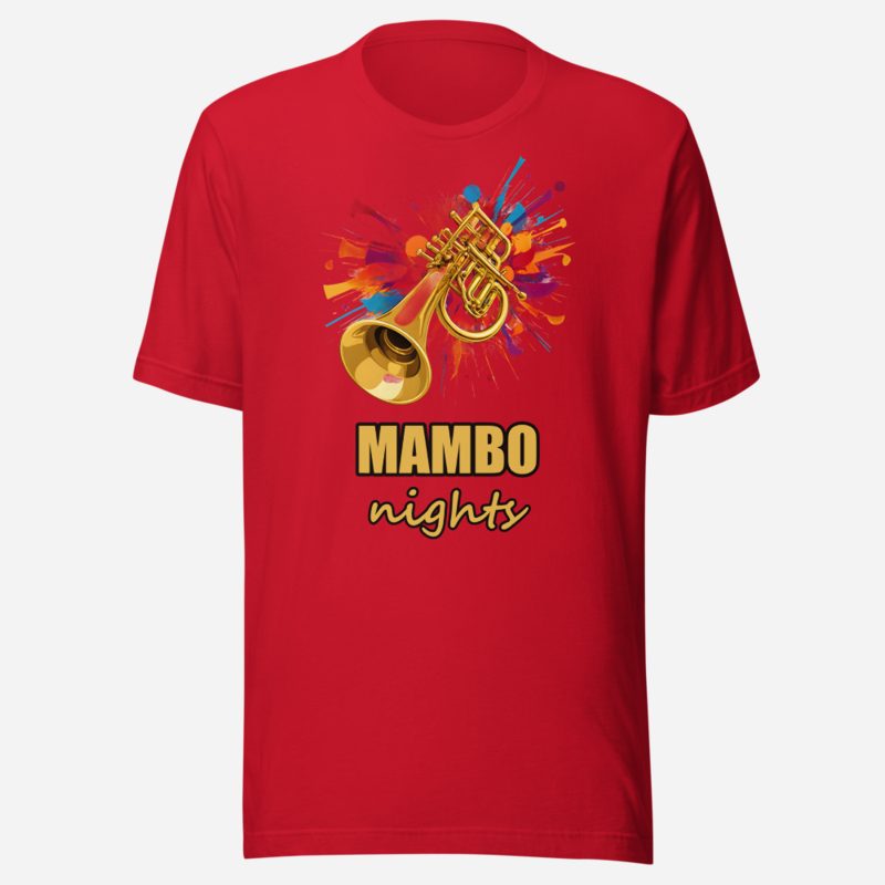 Salsa Tranquila Mambo Nights Trumpet Tee Red