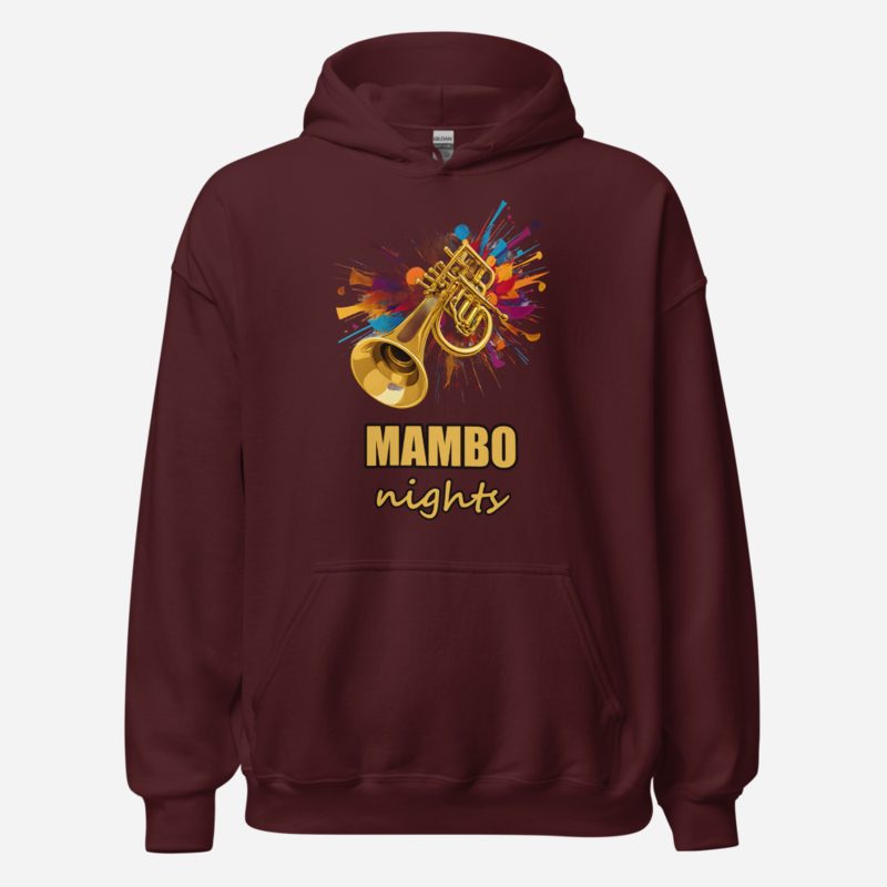 Salsa Tranquila Mambo Nights Trumpet Hoodie Maroon