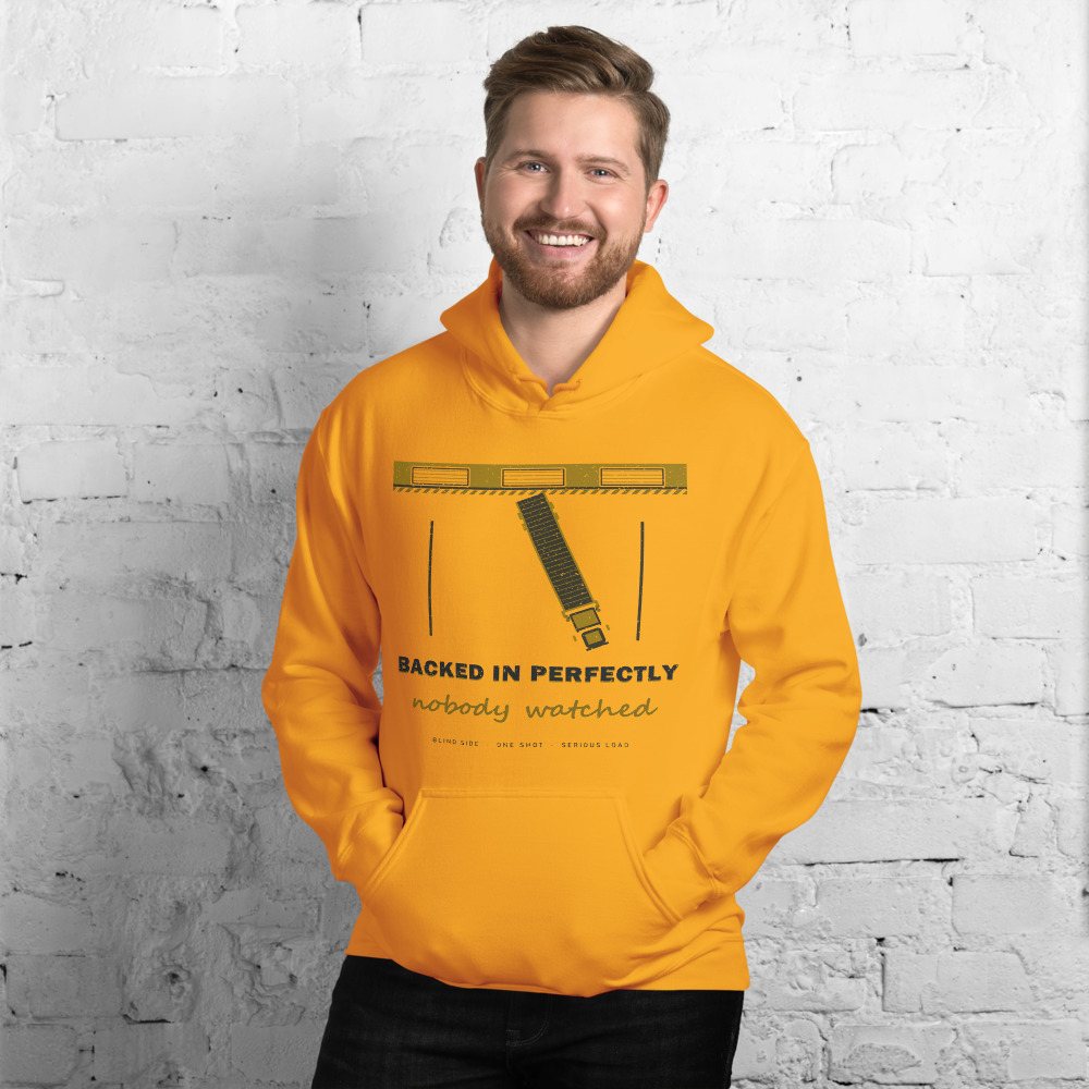 Serious Load Backed In Perfectly Freight Hoodie in Gold