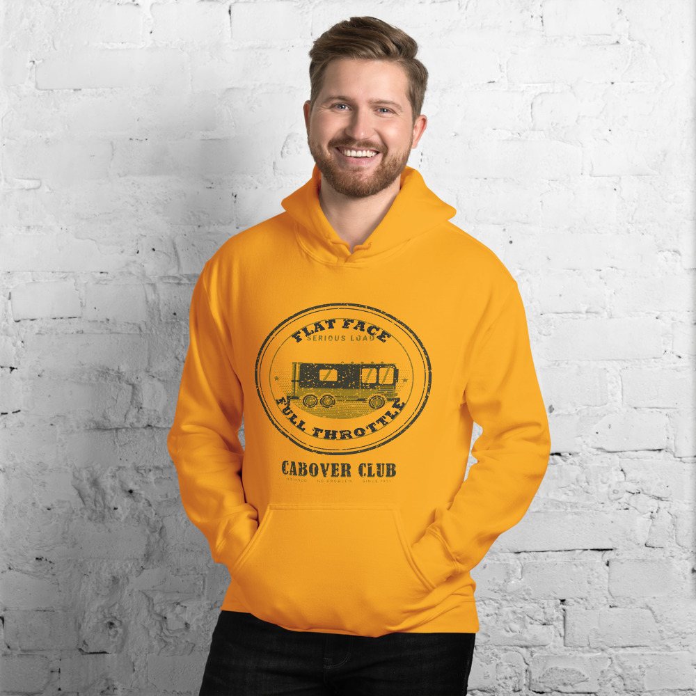 Serious Load Flat Face Full Throttle Freight Hoodie in Gold