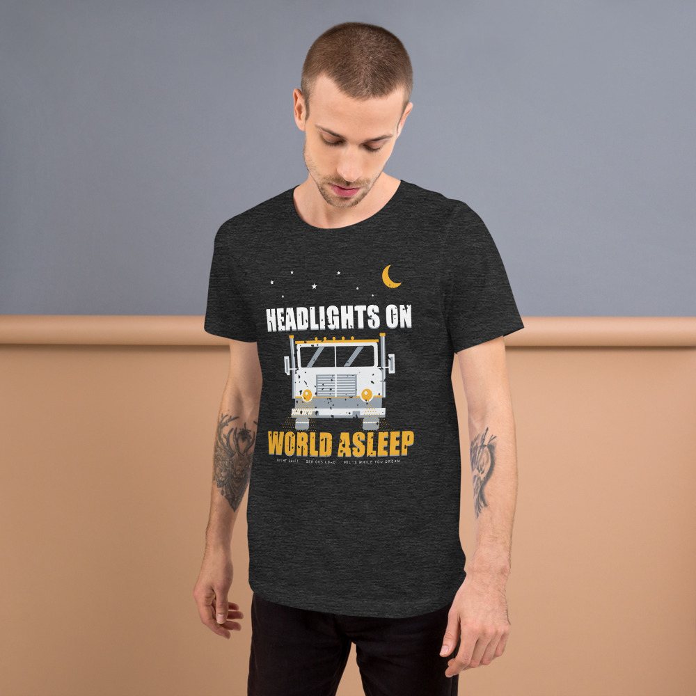 Serious Load Headlights On World Asleep Freight Tee
