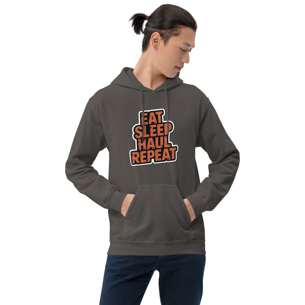Serious Load Eat Sleep Haul Repeat Hoodie Front