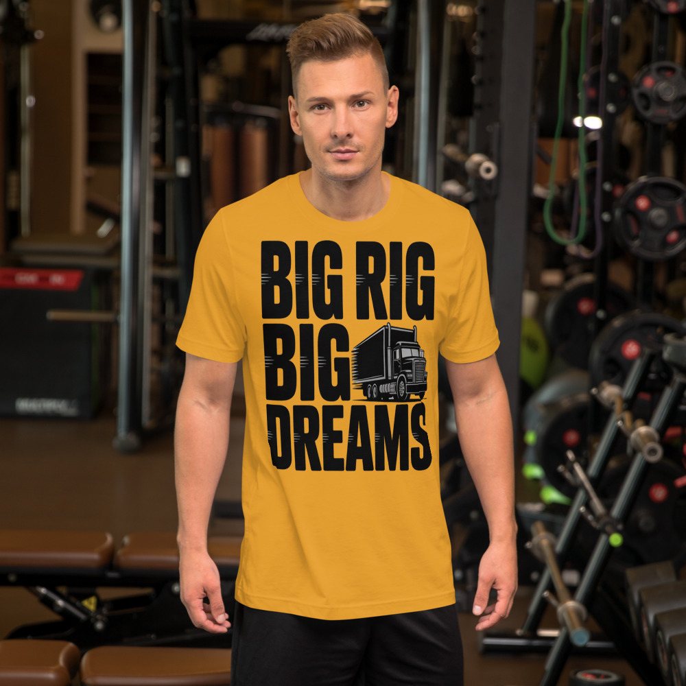 Serious Load Big Rig Big Dreams Tee in Mustard