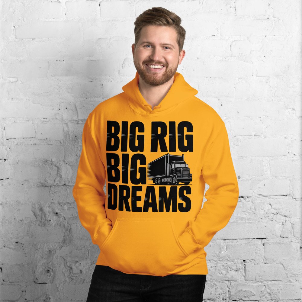 Serious Load Big Rig Big Dreams Hoodie in Gold